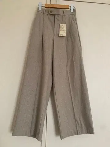 턱 와이드 팬츠 S 사이즈 베이지