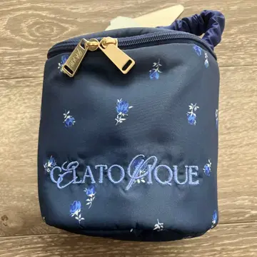 GELATO PIQUE 네이비 꽃무늬 파우치