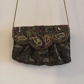 비즈 자수 골드 계열 파티 미니백