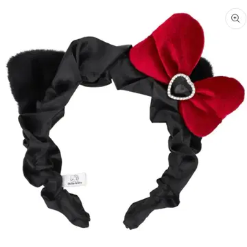 USJ 헬로키티 머리띠 블랙 x 빨간색