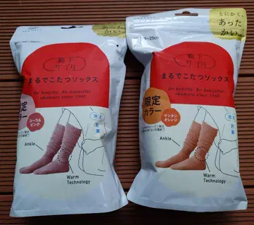 양말 서플리 마루데코타츠 삭스 코랄 핑크/산타 오렌지