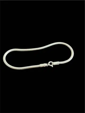 실버 925 고품질 스네이크 체인 팔찌 20cm