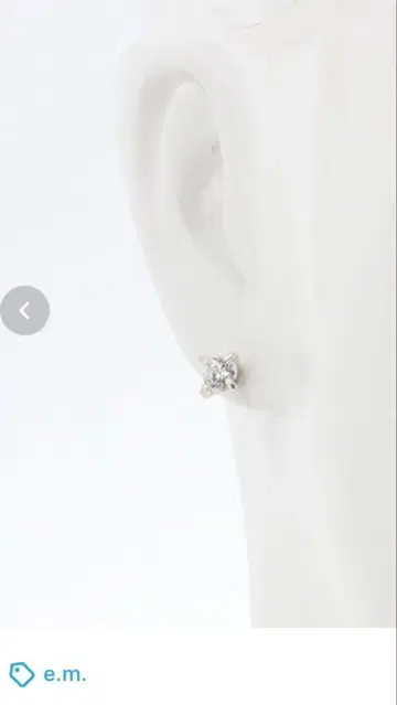 e.m. 지르코니아 귀걸이 실버 925 한쪽용