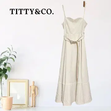 zB626 [ F ] TITTY&CO. 허리 벨트 원피스 플레어