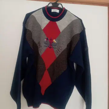 SOZI 다이아몬드 패턴 니트 스웨터 L 사이즈