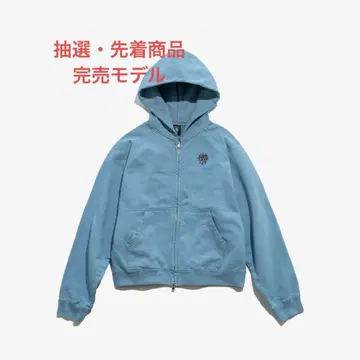 Girls Don't Cry 더블 지퍼 후드티 BLUE