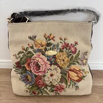 [ 미사용 새상품 ] Think Bee! 꽃무늬 자수 2Way 토트백