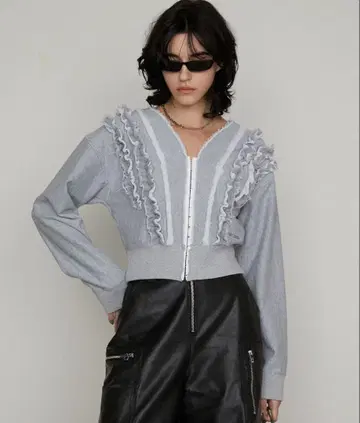 prankproject 프릴 맨투맨 가디건