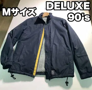 90's DELUXE 네이비 안쪽 보아 블루종 나일론 자켓 일본제