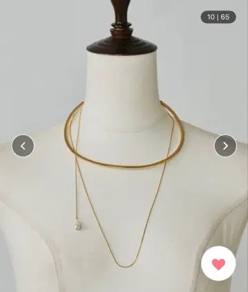 멀티 웨이 펄 초커 골드