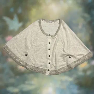 00s 레이스 트위드 니트 판초 페어리 그런지 모리걸 y2k