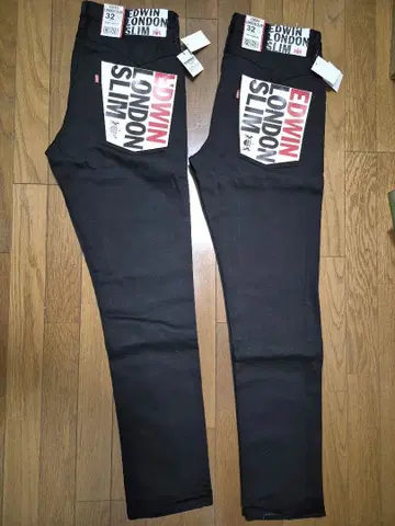EDWIN 406XV 런던 슬림 32 블랙 2개