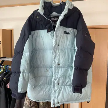 FIRST DOWN 다운 자켓 L 스카이블루 블랙