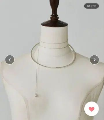 멀티 웨이 펄 초커 실버