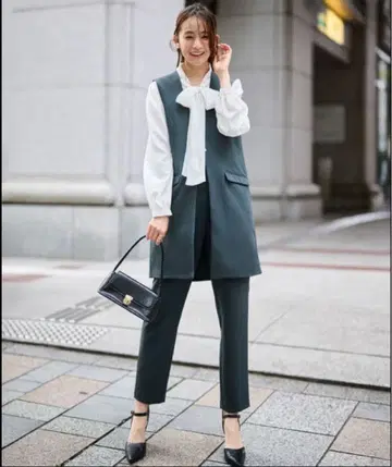 RANAN 2종 세트 노카라 롱베스트 셋업 졸업식 입학식