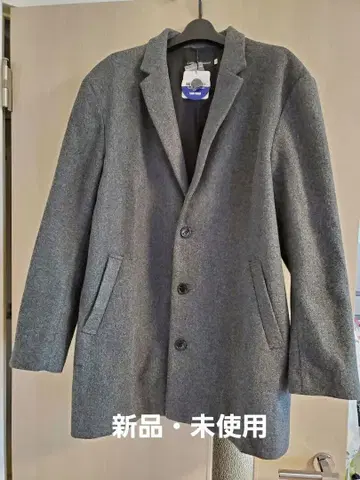 새상품 미사용 남성용 그레이 체스터 코트