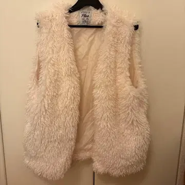 아이보리 퍼 베스트 AS KNOW AS Plus 사이즈 F