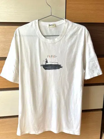 PAPAS 화이트 T셔츠