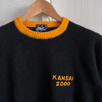Kansai 2000 니트 스웨터 블랙/오렌지 야마모토 간사이