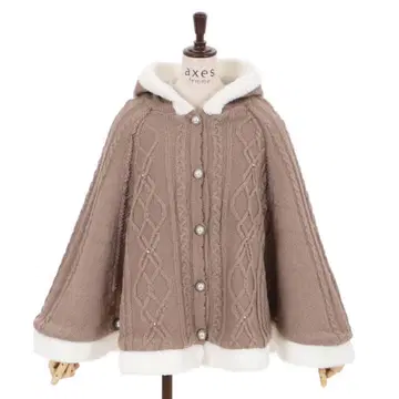 axes femme 보아 안감 니트 판초 모카