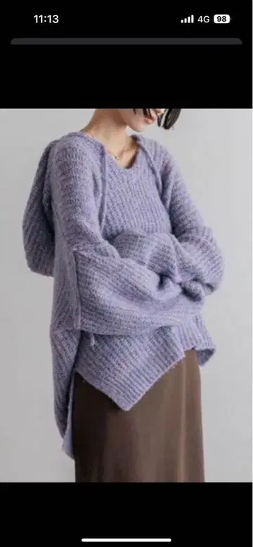 새상품 로리즈팜 멜란지 니트 풀오버