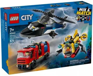 LEGO 헬리콥터 소방차 잠수함 콤보 [ 레고 시티 ] 60462