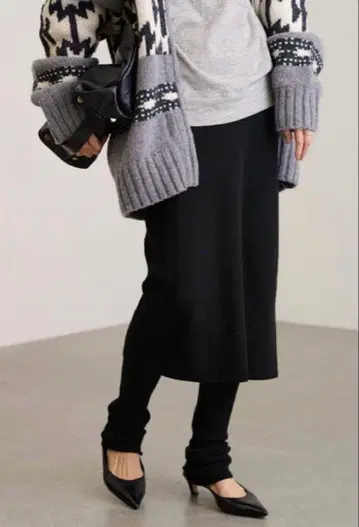 FRAMeWORK 레깅스 부착 스커트 블랙