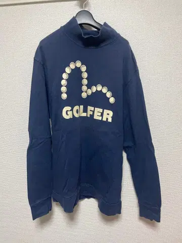 초레어 단종 evisu 골프 하이넥 스웨트 셔츠 40