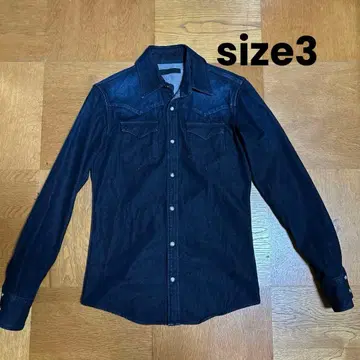 JunHashimoto 웨스턴 셔츠 데님 셔츠 3 M 상당