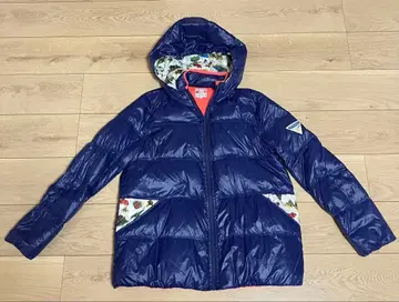 TITICACA 후드 부착 다운 자켓 L 네이비