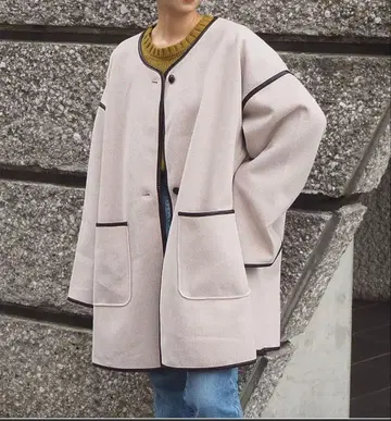 노카라 자켓 베이지 FREE 사이즈