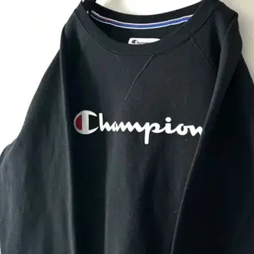챔피온 로고 맨투맨 트레이닝복 L 블랙 구제 의류