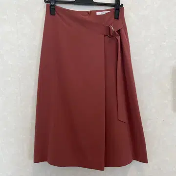 택 포함 새상품 UNTITLED 브라운 플레어 스커트 M