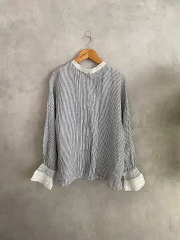 kazumi 콜라보 Samansa Mos2 린넨 블라우스, 린넨 스커트