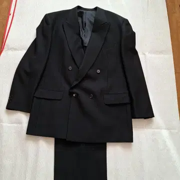 블랙 포멀 더블 브레스트 수트