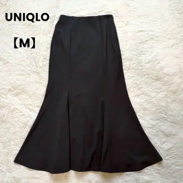 유니클로 머메이드 롱 스커트 UNIQLO 파티 블랙 [ M ]