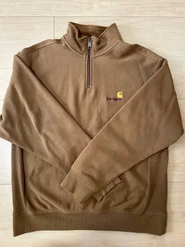 carhartt 브라운 지퍼 맨투맨 L