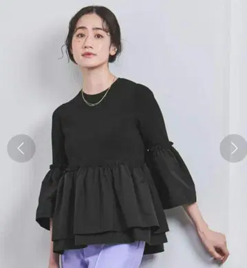 UNITED ARROWS 프릴 콤비 8SL 니트