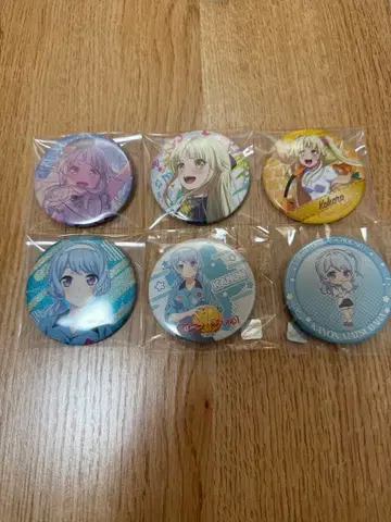 뱅드림 하로하피 캔뱃지 6개 세트