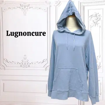 [르농큐르] 후드티 [F] 블루 무지/심플 후드 부착 풀오버