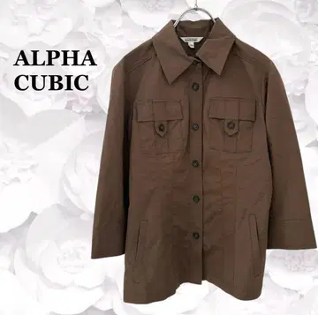 새상품급 [알파 큐빅] 커버올 셔츠 [M] 브라운 계열 긴팔