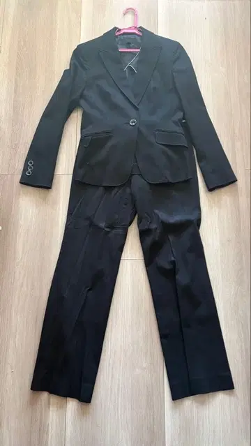 ICB 여성용 블랙 스트라이프 팬츠 수트 상하의