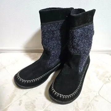 [ REGAL ] 숏부츠 니트 스웨이드 레이스업 LL 기모 따뜻함