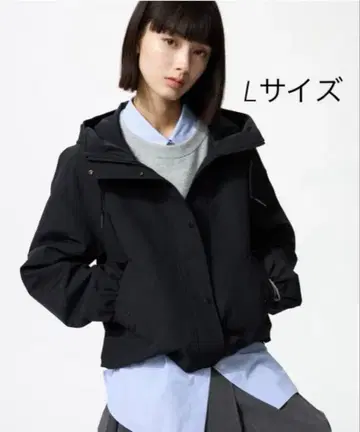 코튼 블렌드 숏 자켓 블랙 L 사이즈