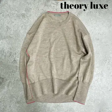 새상품급 띠어리 울 100% 크루넥 니트 핑크 스티치