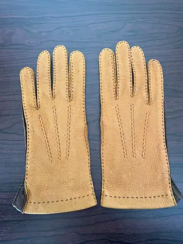 Restelli 페카리 가죽 장갑 카멜