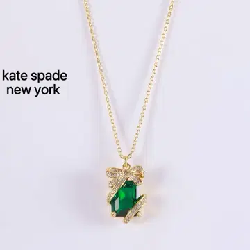 케이트 스페이드 파베 선물 목걸이 그린