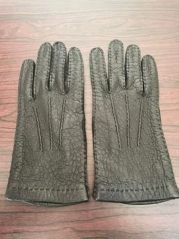 Restelli 페커리 가죽 장갑 블랙