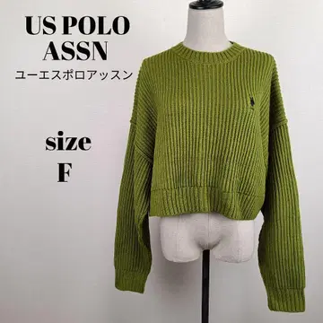 [ a2133 ] US POLO ASSN 긴팔 니트 원 포인트 자수 F