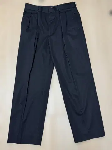 CABAN 2턱 코튼 와이드 팬츠 (블랙) L 사이즈